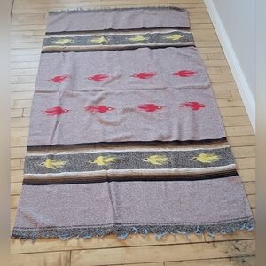 Vintage Hand-Woven Wool Blanket
